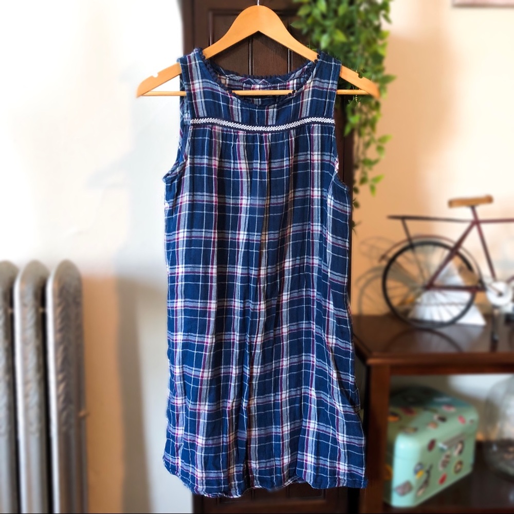 Sold~EUC Max Jeans Plaid Dress
